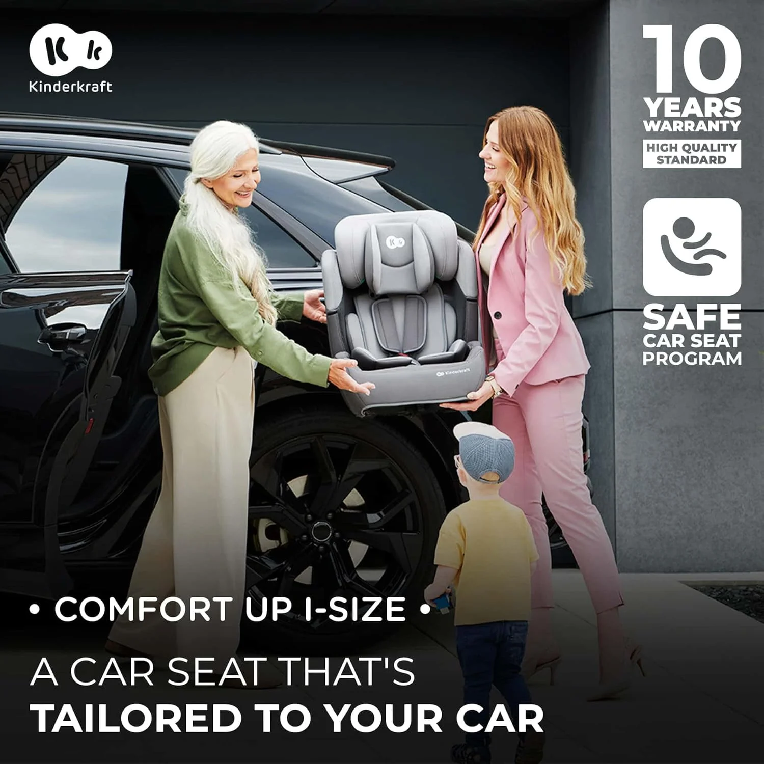 صندلی خودرو کودک Kinderkraft مدل Comfort UP، صندلی تقویت کننده I-Size، با کمربند ایمنی 5 نقطه ای، دارای پشتی سر قابل تنظیم، برای کودکان نوپا، نوزاد، گروه 1/2/3، 9-36 کیلوگرم، تا 12 سال، مشکی صندلی خودرو کودک Kinderkraft مدل Comfort UP، صندلی تقویت کننده I-Size، با کمربند ایمنی 5 نقطه ای، دارای پشتی سر قابل تنظیم، برای کودکان نوپا، نوزاد، گروه 1/2/3، 9-36 کیلوگرم، تا 12 سال، مشکی