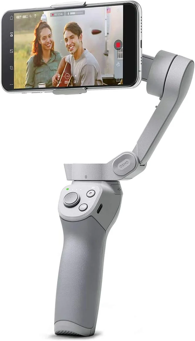 DJI OM 4 Combo شامل کیف کمری DJI و سه پایه گریپ، گیمبال تثبیت کننده 3 محوره تلفن هوشمند برای فیلمبرداری زنده یوتیوب و ولاگ برای آیفون و اندروید