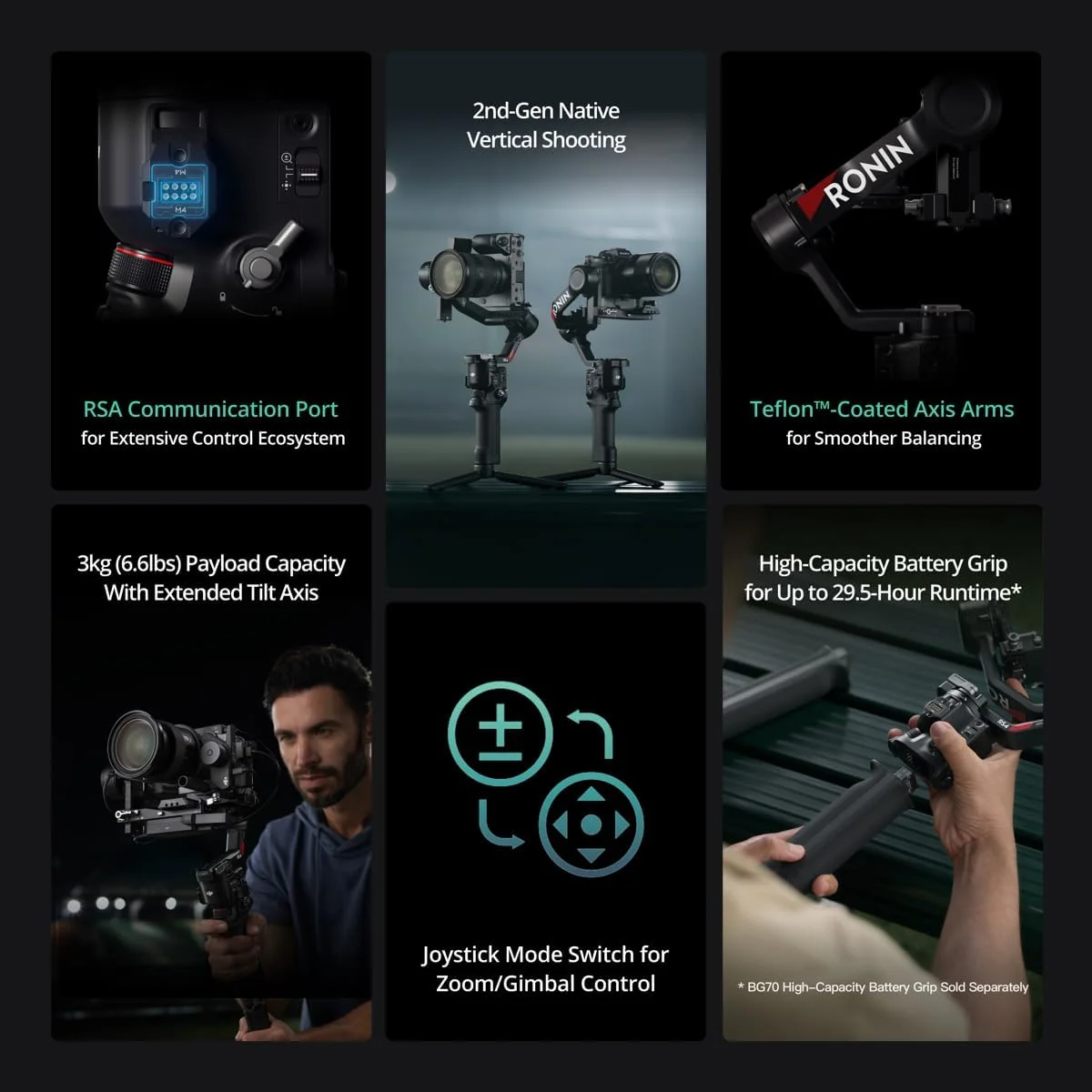 DJI RS 4، تثبیت کننده گیمبال 3 محوره برای دوربین های DSLR و بدون آینه Canon/Sony/Panasonic/Nikon/Fujifilm، نسل دوم تصویربرداری عمودی بومی، جوی استیک سوئیچ 2 حالته، نسخه امارات DJI RS 4، تثبیت کننده گیمبال 3 محوره برای دوربین های DSLR و بدون آینه Canon/Sony/Panasonic/Nikon/Fujifilm، نسل دوم تصویربرداری عمودی بومی، جوی استیک سوئیچ 2 حالته، نسخه امارات