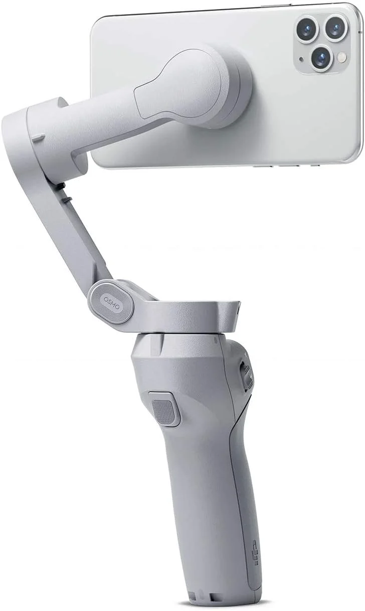 DJI OM 4 Combo شامل کیف کمری DJI و سه پایه گریپ، گیمبال تثبیت کننده 3 محوره تلفن هوشمند برای فیلمبرداری زنده یوتیوب و ولاگ برای آیفون و اندروید
