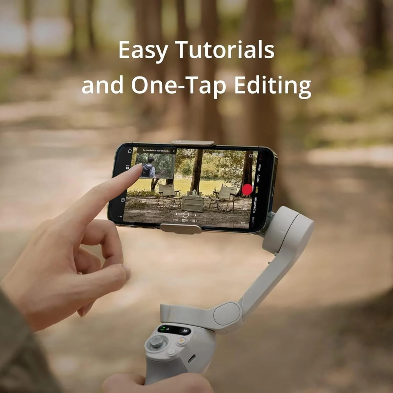 گیمبال هوشمند DJI OSMO Mobile SE، گیمبال تلفن 3 محوره، گیمبال اندروید و آیفون، تثبیت کننده تصویربرداری برای ویدیوهای YouTube و TikTok، نسخه امارات