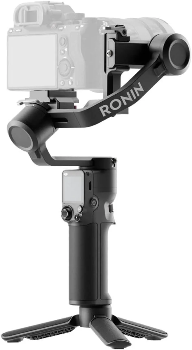 DJI RS 3 Mini، لرزشگیر سبک وزن 3 محوره برای دوربین های بدون آینه کانن/سونی/پاناسونیک/نیکون/فوجی فیلم، بارگیری تست شده 2 کیلوگرم (4.4 پوند)، کنترل شاتر بلوتوث، فیلمبرداری عمودی بومی