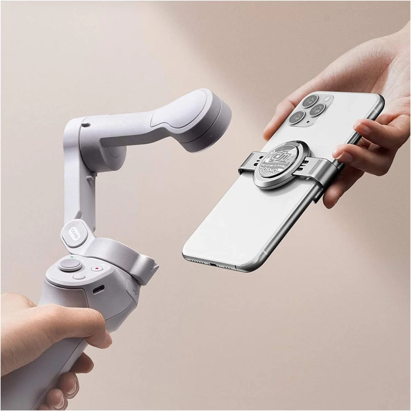 DJI OM 4 - لرزشگیر گیمبال 3 محوره تلفن هوشمند با سه پایه گریپ، مناسب برای ویدیوهای زنده یوتیوب و ولاگ برای آیفون و اندروید