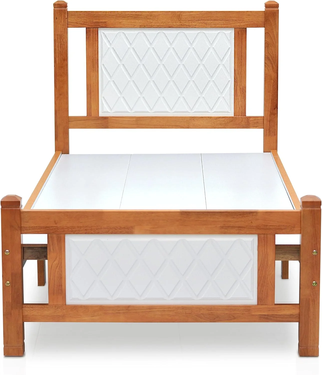 Best Modern & Sublime Design Fully Wooden Single Bed 90x190 cm MH-3999-Oak-White.