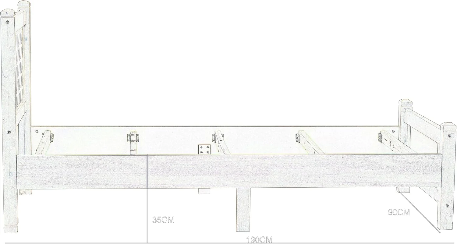 Best Modern & Sublime Design Fully Wooden Single Bed 90x190 cm MH-3999-Oak-White. Best Modern & Sublime Design Fully Wooden Single Bed 90x190 cm MH-3999-Oak-White.