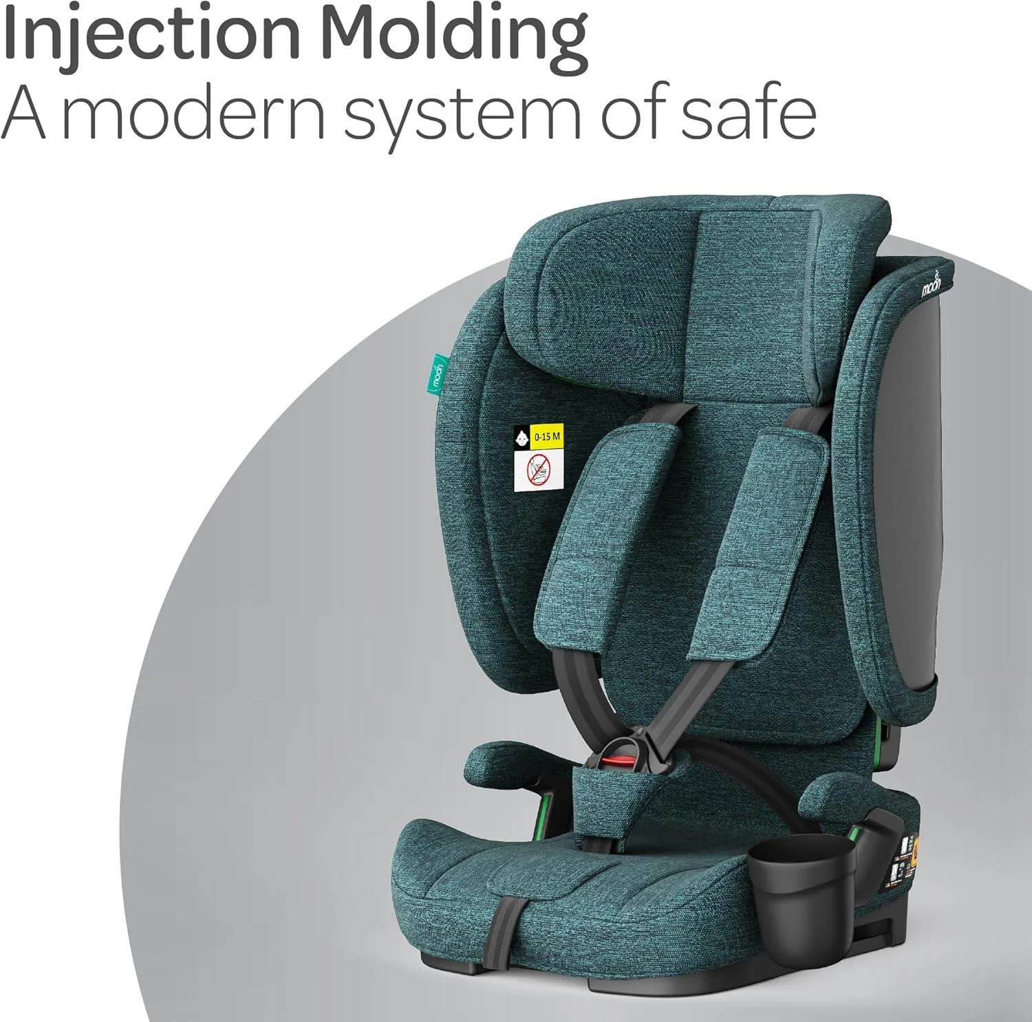 The Moon Brand Folda Plus Foldable Car Seat for Kids, Group 1/2/3 (15 Months – 12 Years, 9-36 kg), i-Size ECE R129 Certified, Removable Cup Holder & Base, Travel Friendly with Carry Bag-Green The Moon Brand Folda Plus Foldable Car Seat for Kids, Group 1/2/3 (15 Months – 12 Years, 9-36 kg), i-Size ECE R129 Certified, Removable Cup Holder & Base, Travel Friendly with Carry Bag-Green