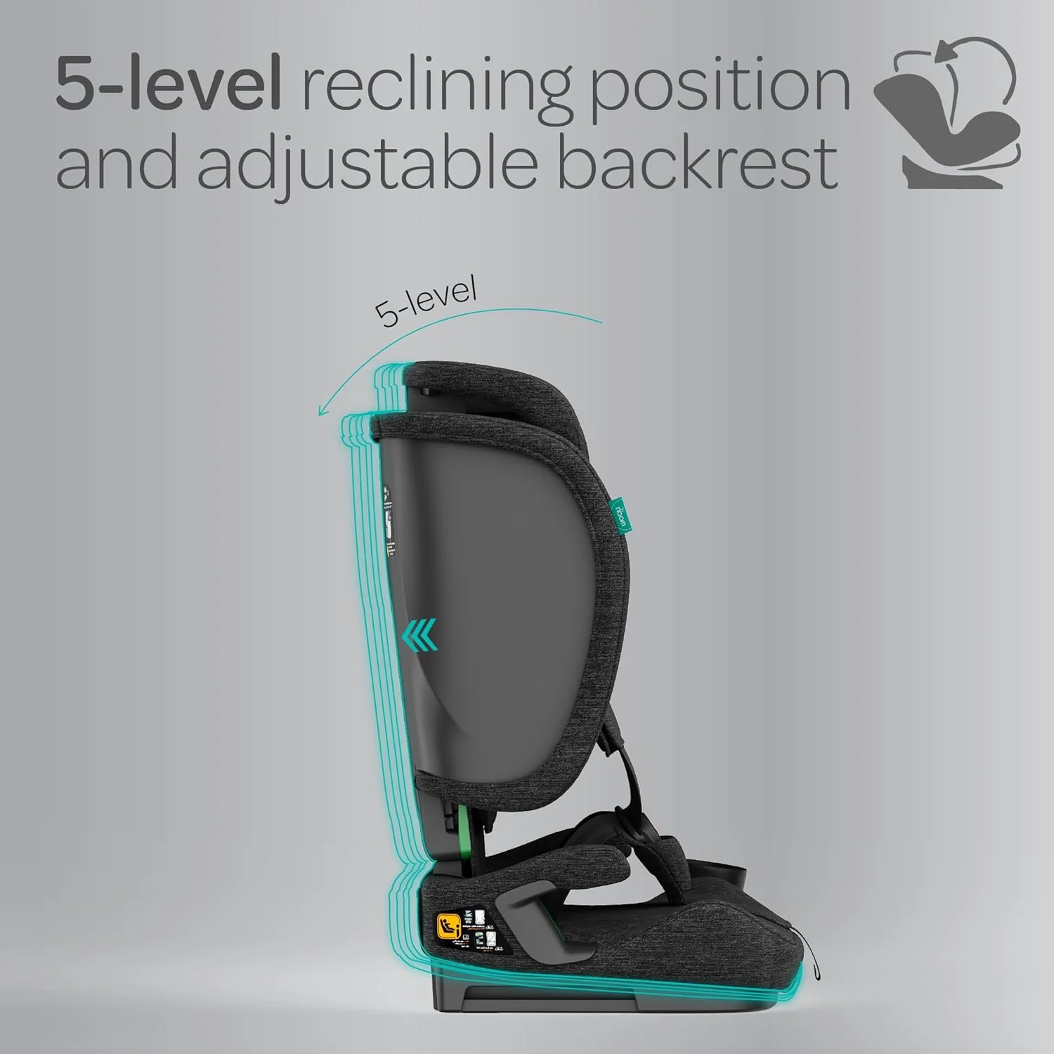 The Moon Brand Folda Plus Foldable Car Seat for Kids, Group 1/2/3 (15 Months – 12 Years, 9-36 kg), i-Size ECE R129 Certified, Removable Cup Holder & Base, Travel Friendly with Carry Bag-Drak Grey The Moon Brand Folda Plus Foldable Car Seat for Kids, Group 1/2/3 (15 Months – 12 Years, 9-36 kg), i-Size ECE R129 Certified, Removable Cup Holder & Base, Travel Friendly with Carry Bag-Drak Grey