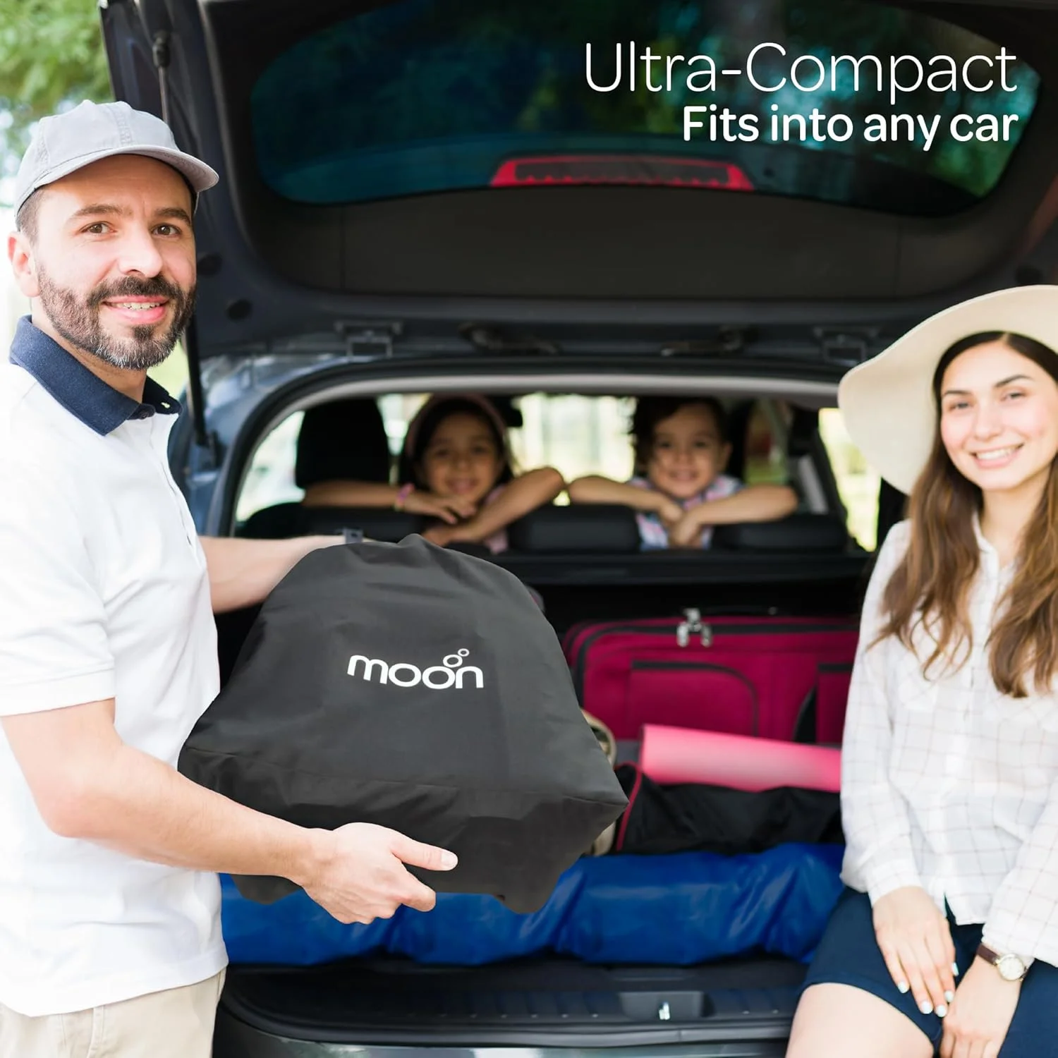 The Moon Brand Folda Plus Foldable Car Seat for Kids, Group 1/2/3 (15 Months – 12 Years, 9-36 kg), i-Size ECE R129 Certified, Removable Cup Holder & Base, Travel Friendly with Carry Bag-Green The Moon Brand Folda Plus Foldable Car Seat for Kids, Group 1/2/3 (15 Months – 12 Years, 9-36 kg), i-Size ECE R129 Certified, Removable Cup Holder & Base, Travel Friendly with Carry Bag-Green