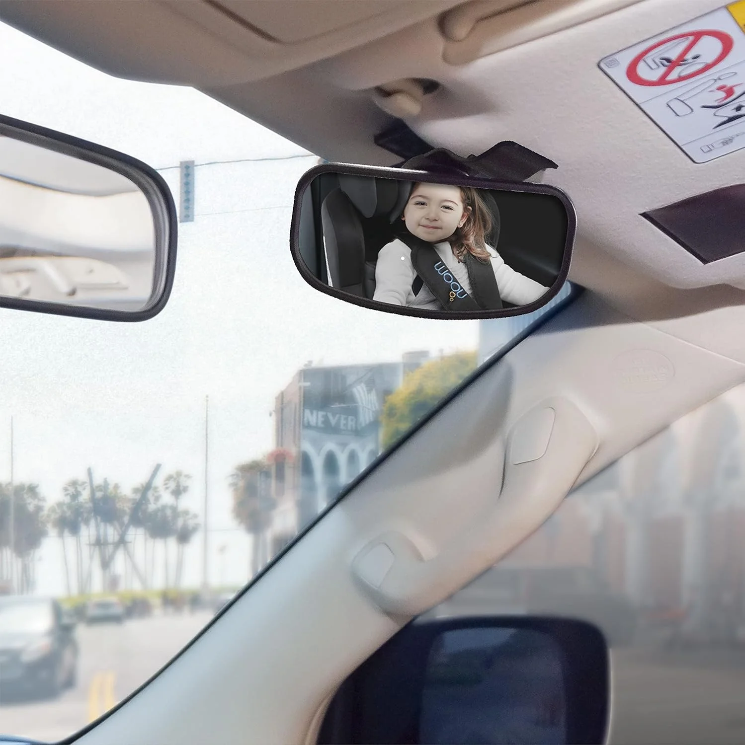 آینه دید عقب کودک برای خودرو برند مون مدل دلوکس - مشکی آینه دید عقب کودک برای خودرو برند مون مدل دلوکس - مشکی