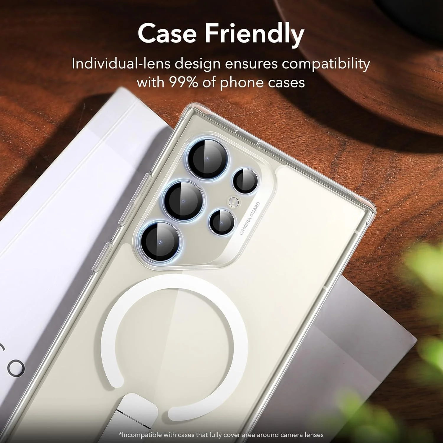 محافظ لنز دوربین ESR برای Samsung S23 Ultra - شفاف محافظ لنز دوربین ESR برای Samsung S23 Ultra - شفاف