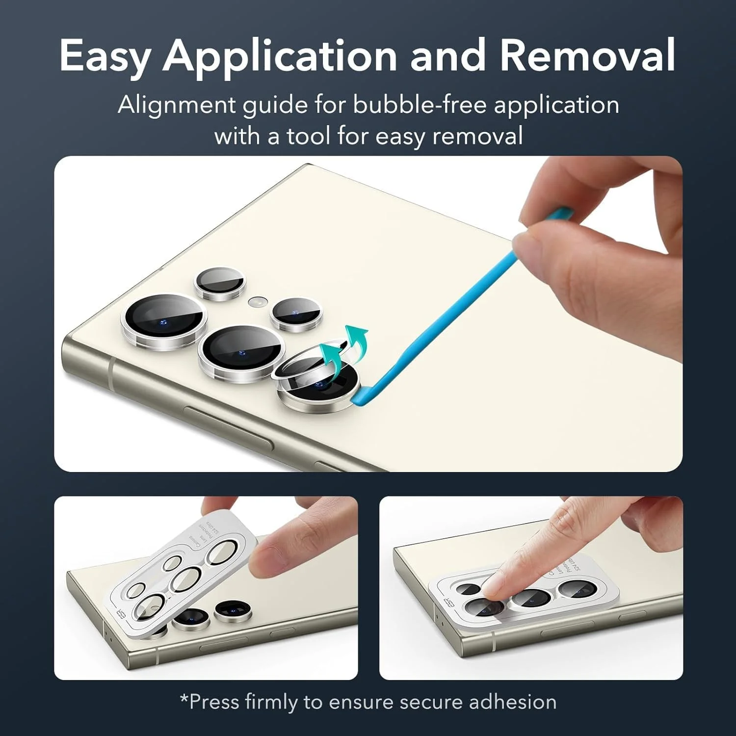 محافظ لنز دوربین ESR برای Samsung S23 Ultra - شفاف محافظ لنز دوربین ESR برای Samsung S23 Ultra - شفاف