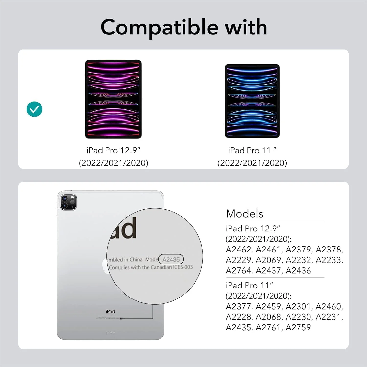 محافظ لنز دوربین ESR برای آیپد پرو 12.9/11 2022/2021/2020 - بسته 2 عددی محافظ لنز دوربین ESR برای آیپد پرو 12.9/11 2022/2021/2020 - بسته 2 عددی