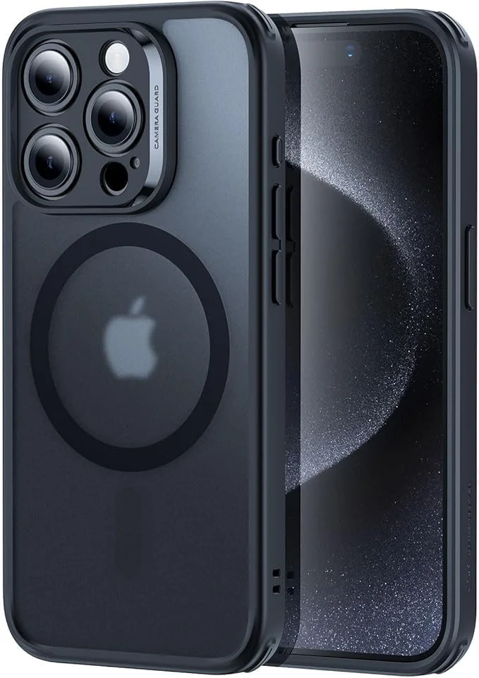 مجموعه محافظ آیفون 15 پرو ESR (5 در 1)، قاب مات نیمه شفاف با محافظ صفحه نمایش و محافظ لنز دوربین، سازگار با MagSafe، محافظت درجه نظامی، سری کلاسیک، مشکی مات مجموعه محافظ آیفون 15 پرو ESR (5 در 1)، قاب مات نیمه شفاف با محافظ صفحه نمایش و محافظ لنز دوربین، سازگار با MagSafe، محافظت درجه نظامی، سری کلاسیک، مشکی مات