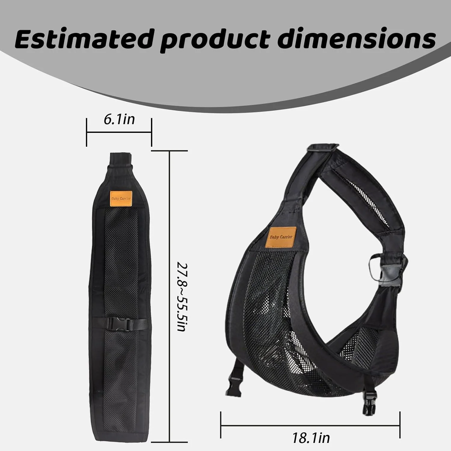 آغوشی نوزاد، آغوشی بچه از بدو تولد، آغوشی کناری کودک نوپا با بند پهن و راحت، آغوشی ارگونومیک قابل تنظیم برای 0-36 ماه، آغوشی توری تنفسی