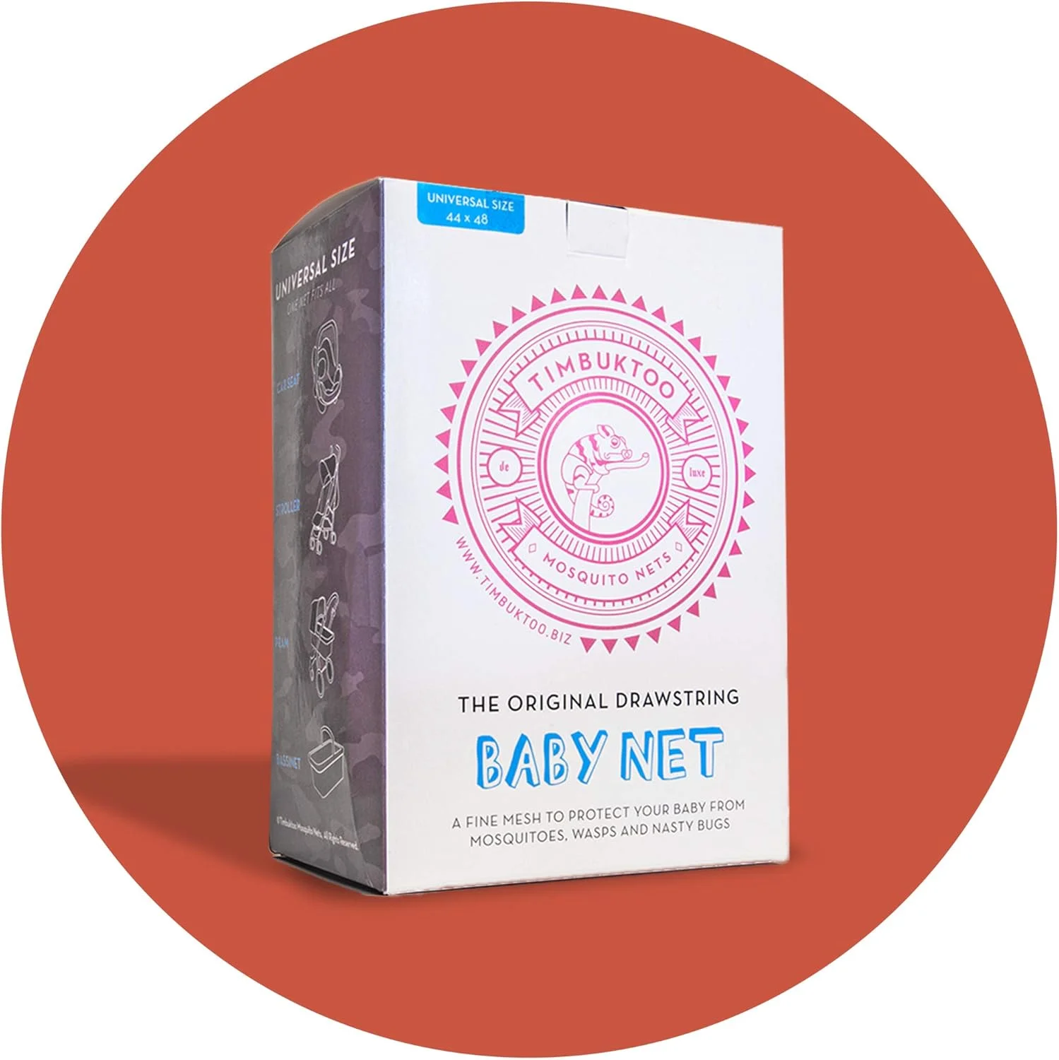 پشه بند نوزاد تیمبوکتو مدل اورجینال بند دار مناسب کالسکه، صندلی ماشین، گهواره و کریر - محافظت با توری بسیار ظریف در برابر حشرات، پشه خاکی و زنبور - بدون مواد شیمیایی مضر پشه بند نوزاد تیمبوکتو مدل اورجینال بند دار مناسب کالسکه، صندلی ماشین، گهواره و کریر - محافظت با توری بسیار ظریف در برابر حشرات، پشه خاکی و زنبور - بدون مواد شیمیایی مضر