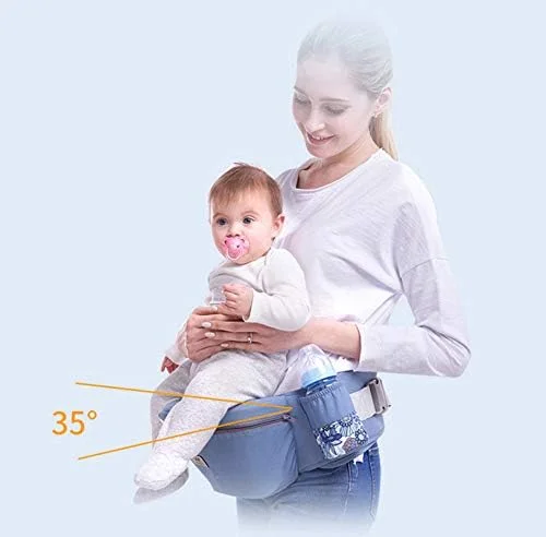 صندلی حمل کودک ThreeH در صندلی عقب با سه جیب کمربند قابل تنظیم صندلی کمری نوزاد مناسب فضای باز مدل BC27 آبی