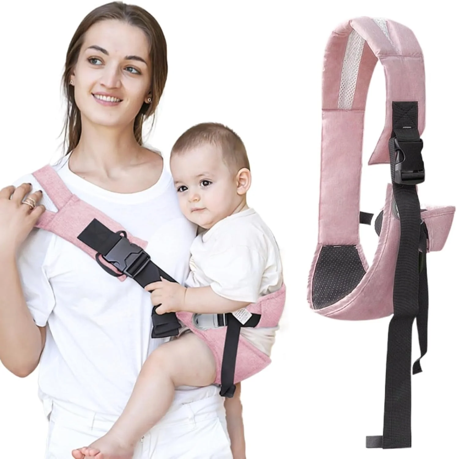 بند شانه تزویق با پدهای قابل تنظیم، بند ارگونومیک، سبک وزن قابل حمل ضد لغزش، حامل شانه ای تقسیم شده کودکان حامل جلویی تک فاصله ای (صورتی) بند شانه تزویق با پدهای قابل تنظیم، بند ارگونومیک، سبک وزن قابل حمل ضد لغزش، حامل شانه ای تقسیم شده کودکان حامل جلویی تک فاصله ای (صورتی)