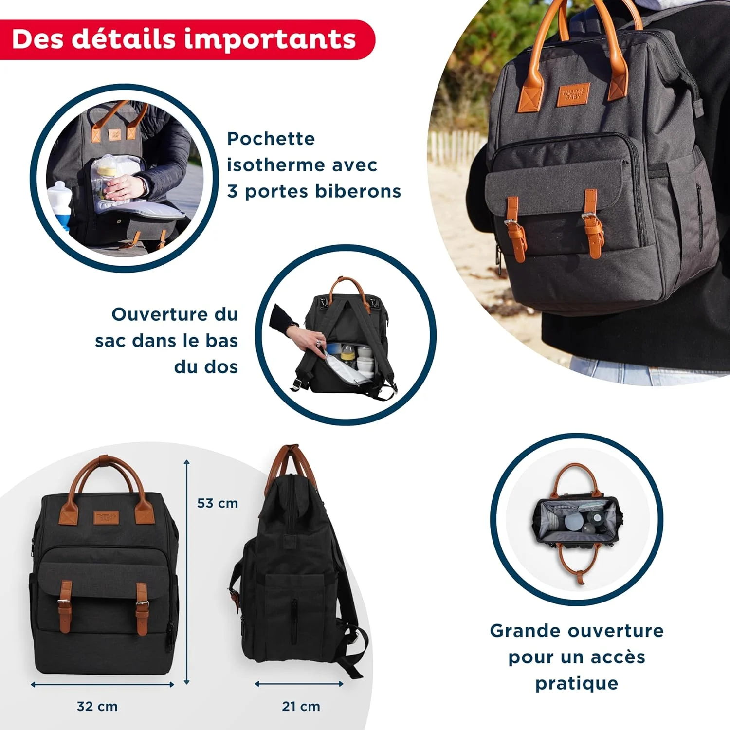 ترموبابی - کیف لوازم کودک با لوازم جانبی - کوله پشتی کاربردی - 5 جعبه نگهداری - قاشق های ارگونومیک - شیشه شیر و نگهدارنده شیر - مجموعه کامل برای والدین ترموبابی - کیف لوازم کودک با لوازم جانبی - کوله پشتی کاربردی - 5 جعبه نگهداری - قاشق های ارگونومیک - شیشه شیر و نگهدارنده شیر - مجموعه کامل برای والدین