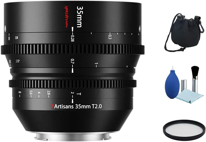7artisans 35mm T2.0 Full Frame Large Aperture Cine Cinematic Professional Film Lens for Sony E Mount Mirrorless Camera A6000 A6300 A6400 A7C A7SII A7MII A7MIII A7MIV A9 A7RII A7RIII 7artisans 35mm T2.0 Full Frame Large Aperture Cine Cinematic Professional Film Lens for Sony E Mount Mirrorless Camera A6000 A6300 A6400 A7C A7SII A7MII A7MIII A7MIV A9 A7RII A7RIII