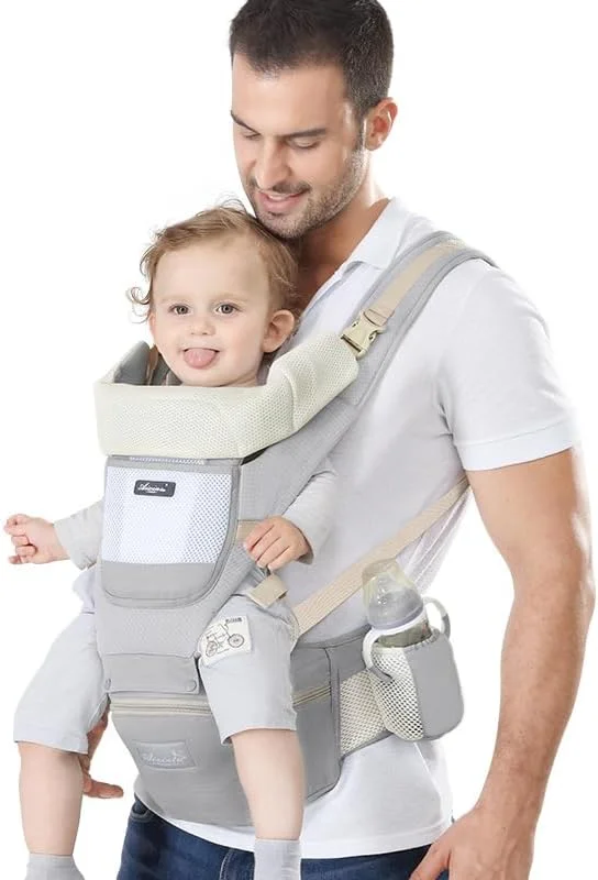 آغوشی نوزاد تا نوپا TAPIT با نشیمنگاه کمری قابل تنظیم، سایز قابل تنظیم برای همه نوزادان و کودکان نوپا (خاکستری) آغوشی نوزاد تا نوپا TAPIT با نشیمنگاه کمری قابل تنظیم، سایز قابل تنظیم برای همه نوزادان و کودکان نوپا (خاکستری)