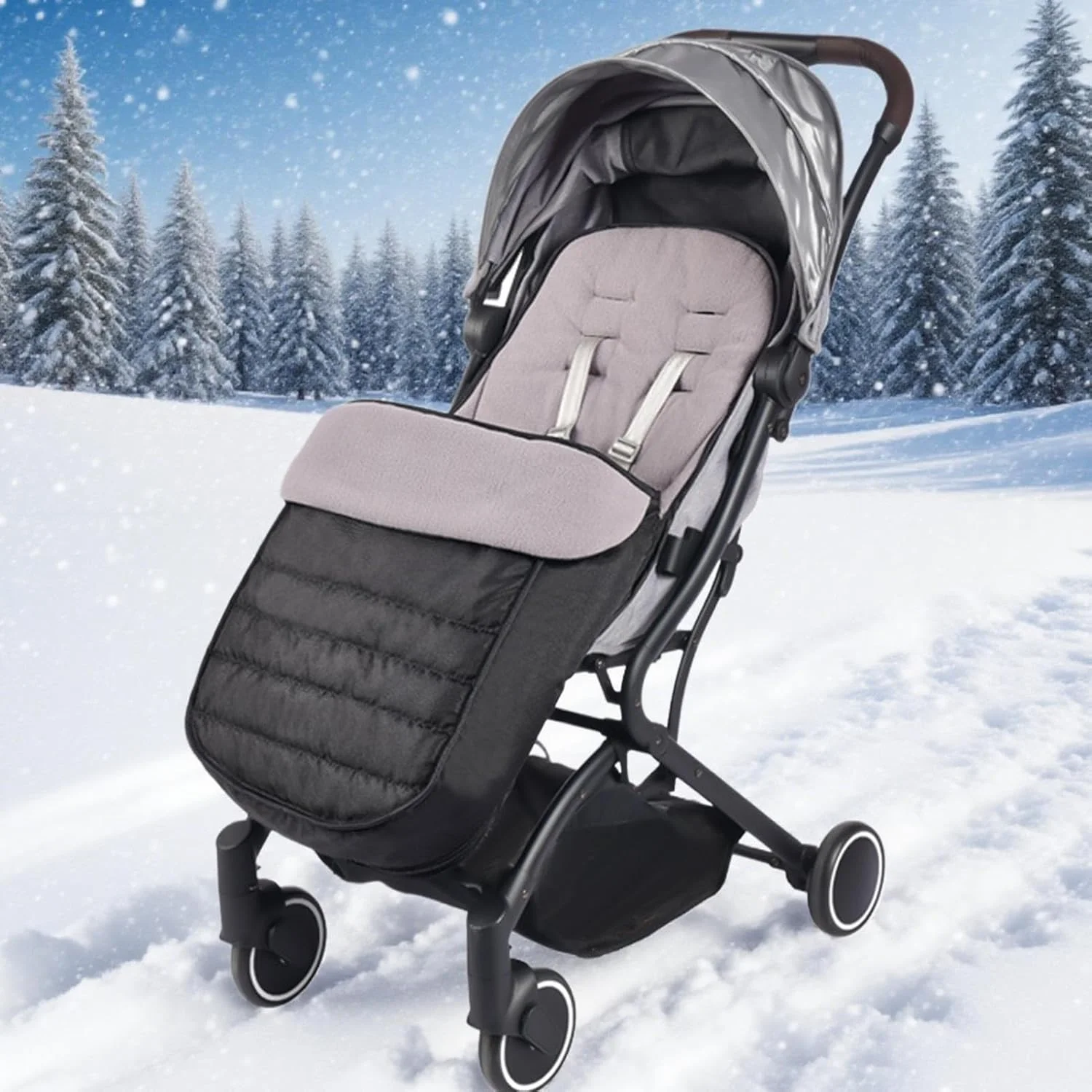 Stroller Cover Winter | Warm Bunting Bag Winter Stroller Sleeping Bag,Waterproof Blanket for Carriers Outdoor Travel Pushchairs Prams Car Seats Kids Playground Park Shopping