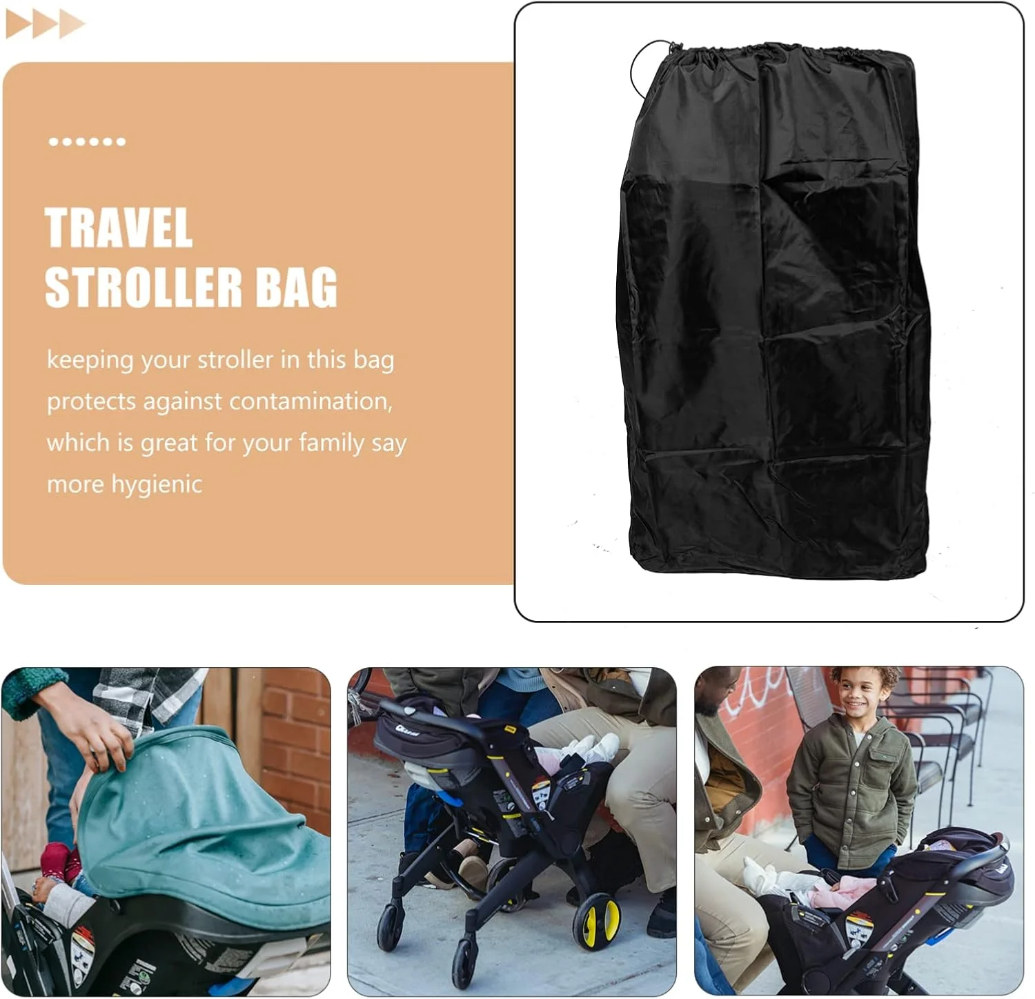 کیف حمل کالسکه برای هواپیما، روکش کالسکه، کیف کالسکه با بندهای دوشی دوبل، لوازم جانبی مسافرتی هواپیما برای نوزاد کیف حمل کالسکه برای هواپیما، روکش کالسکه، کیف کالسکه با بندهای دوشی دوبل، لوازم جانبی مسافرتی هواپیما برای نوزاد