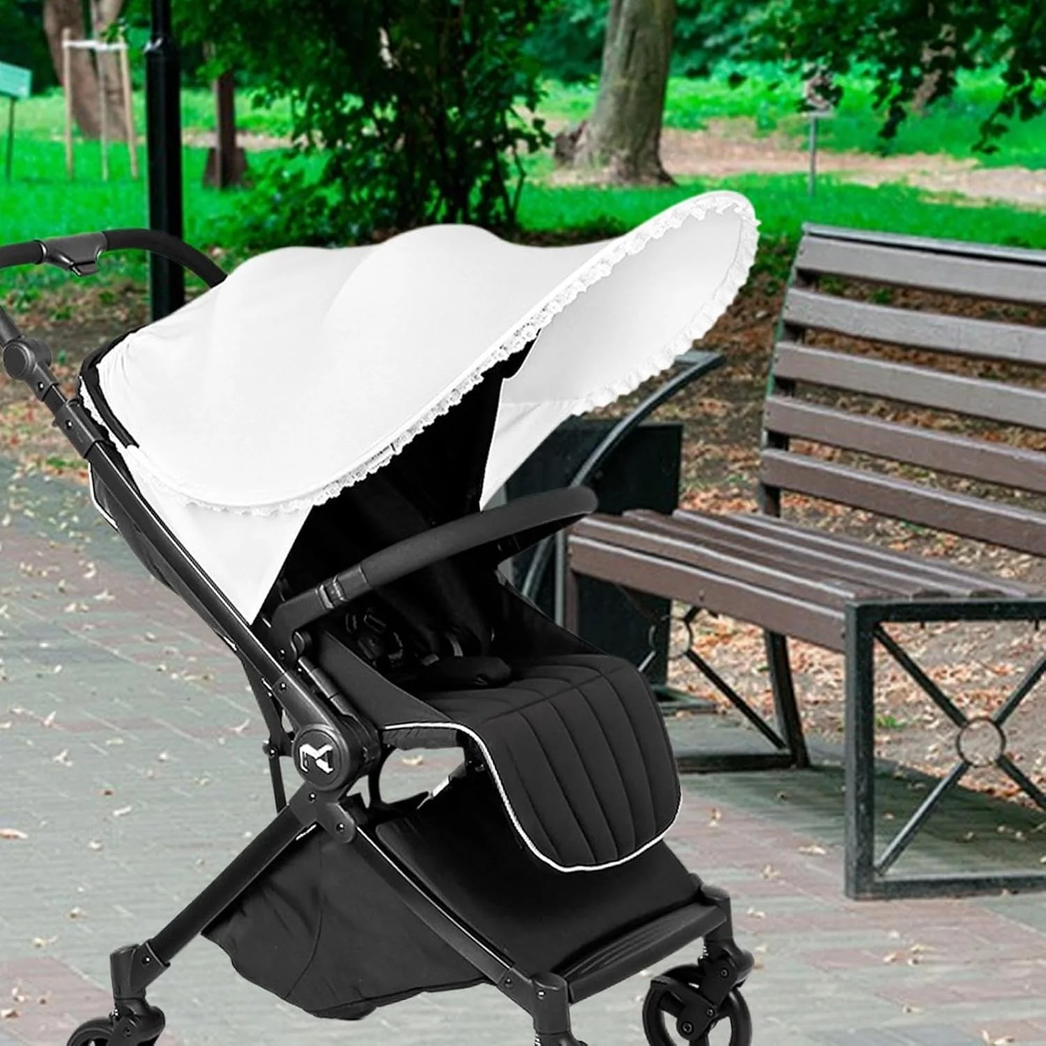 سایه بان تاشو کالسکه - آفتابگیر کالسکه برای لوازم جانبی کالسکه - محافظت در برابر اشعه ماوراء بنفش، سایه بان قابل تنظیم، سایه بان تاشو برای تخت مسافرتی، صندلی ماشین، کالسکه، نوزاد، کودک نوپا، صندلی چرخدار