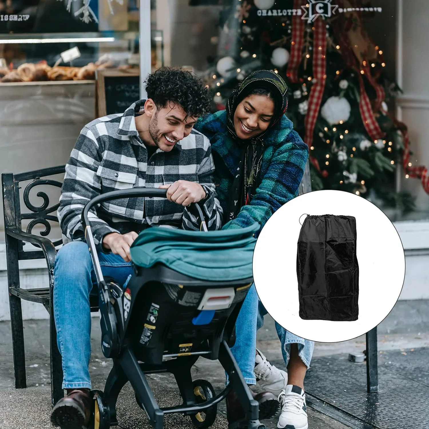 کیف حمل کالسکه برای هواپیما، روکش کالسکه، کیف کالسکه با بندهای دوشی دوبل، لوازم جانبی مسافرتی هواپیما برای نوزاد کیف حمل کالسکه برای هواپیما، روکش کالسکه، کیف کالسکه با بندهای دوشی دوبل، لوازم جانبی مسافرتی هواپیما برای نوزاد