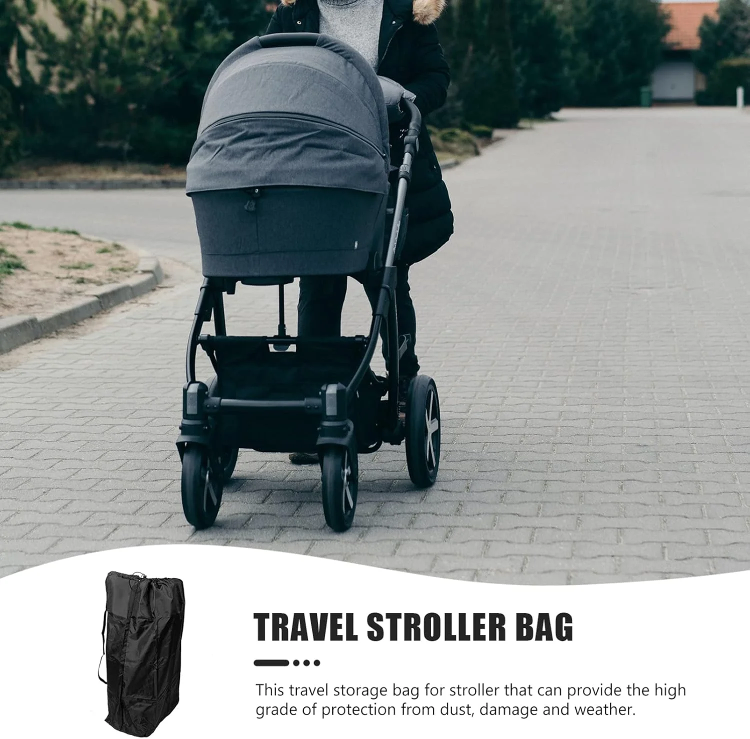 کیف حمل کالسکه برای هواپیما، روکش کالسکه، کیف کالسکه با بندهای دوشی دوبل، لوازم جانبی مسافرتی هواپیما برای نوزاد کیف حمل کالسکه برای هواپیما، روکش کالسکه، کیف کالسکه با بندهای دوشی دوبل، لوازم جانبی مسافرتی هواپیما برای نوزاد