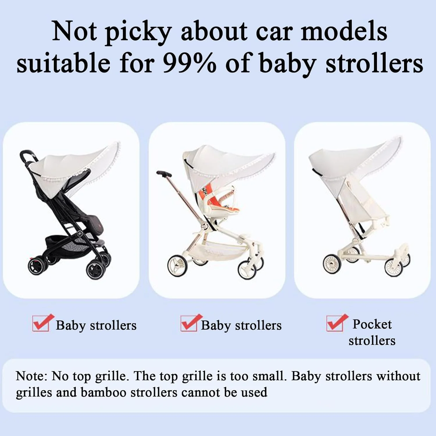 سایه بان تاشو کالسکه - آفتابگیر کالسکه برای لوازم جانبی کالسکه - محافظت در برابر اشعه ماوراء بنفش، سایه بان قابل تنظیم، سایه بان تاشو برای تخت مسافرتی، صندلی ماشین، کالسکه، نوزاد، کودک نوپا، صندلی چرخدار