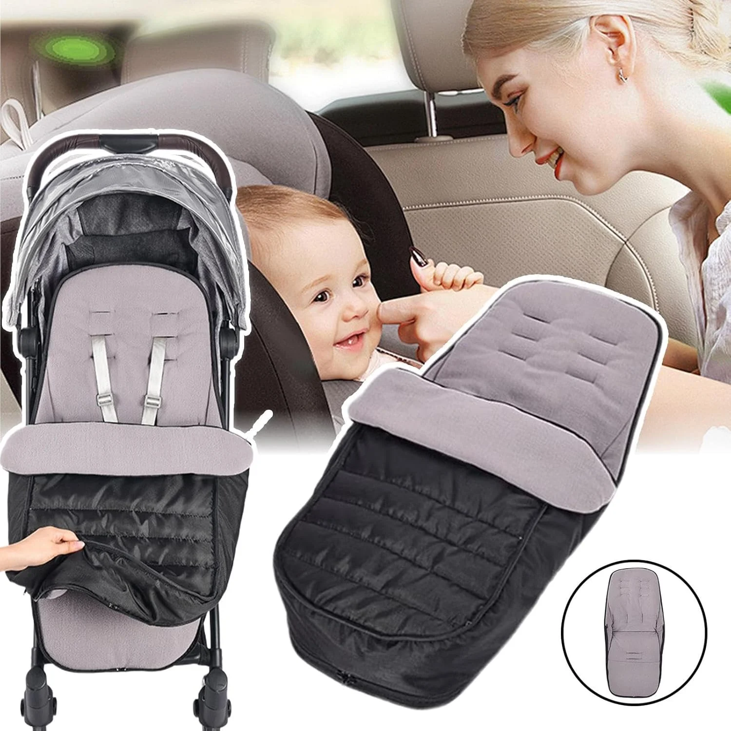 Stroller Sleeping Bag | Toddler Warm Footmuff Pushchair Seat Mat,Waterproof Liner for Kids Car Seats Prams Boys Girls Travel Walking Park Playground Rooms Cribs Outdoor Stroller Sleeping Bag | Toddler Warm Footmuff Pushchair Seat Mat,Waterproof Liner for Kids Car Seats Prams Boys Girls Travel Walking Park Playground Rooms Cribs Outdoor