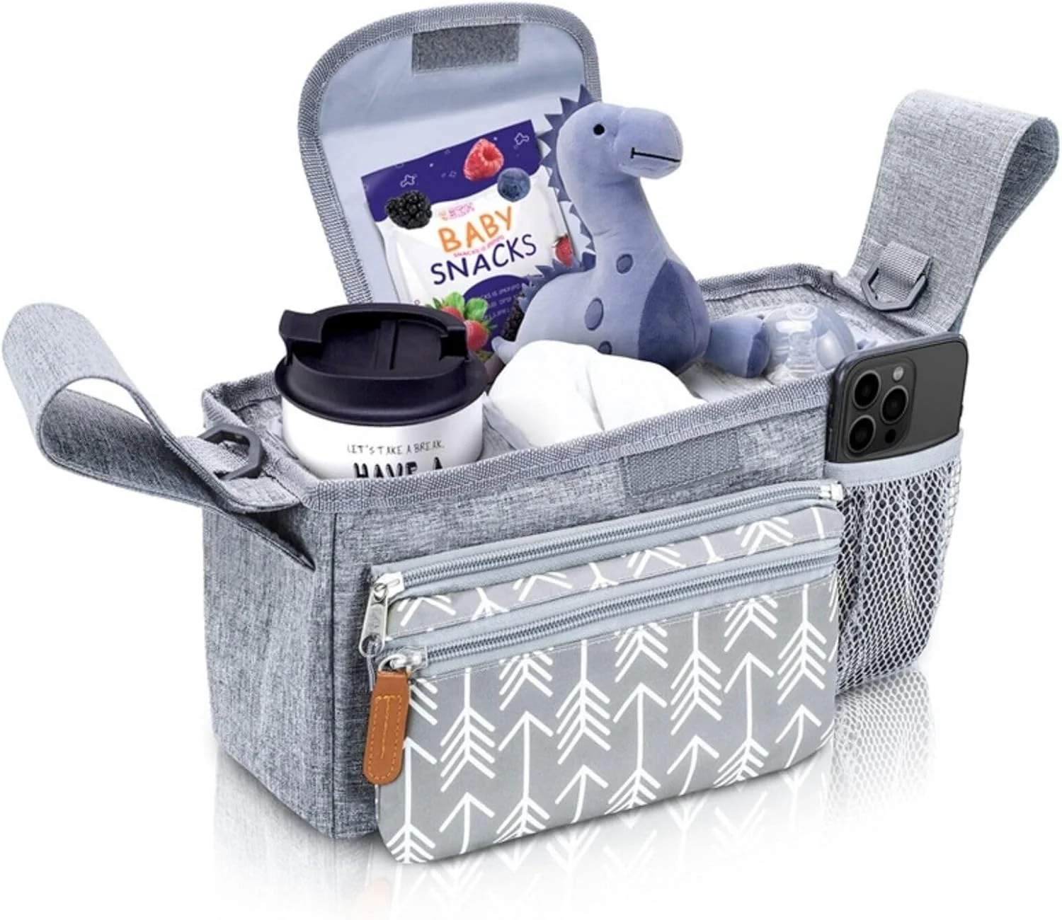 کیف لوازم کودک چند منظوره قابل حمل، کیف لوازم جانبی کالسکه، طرح پیکان