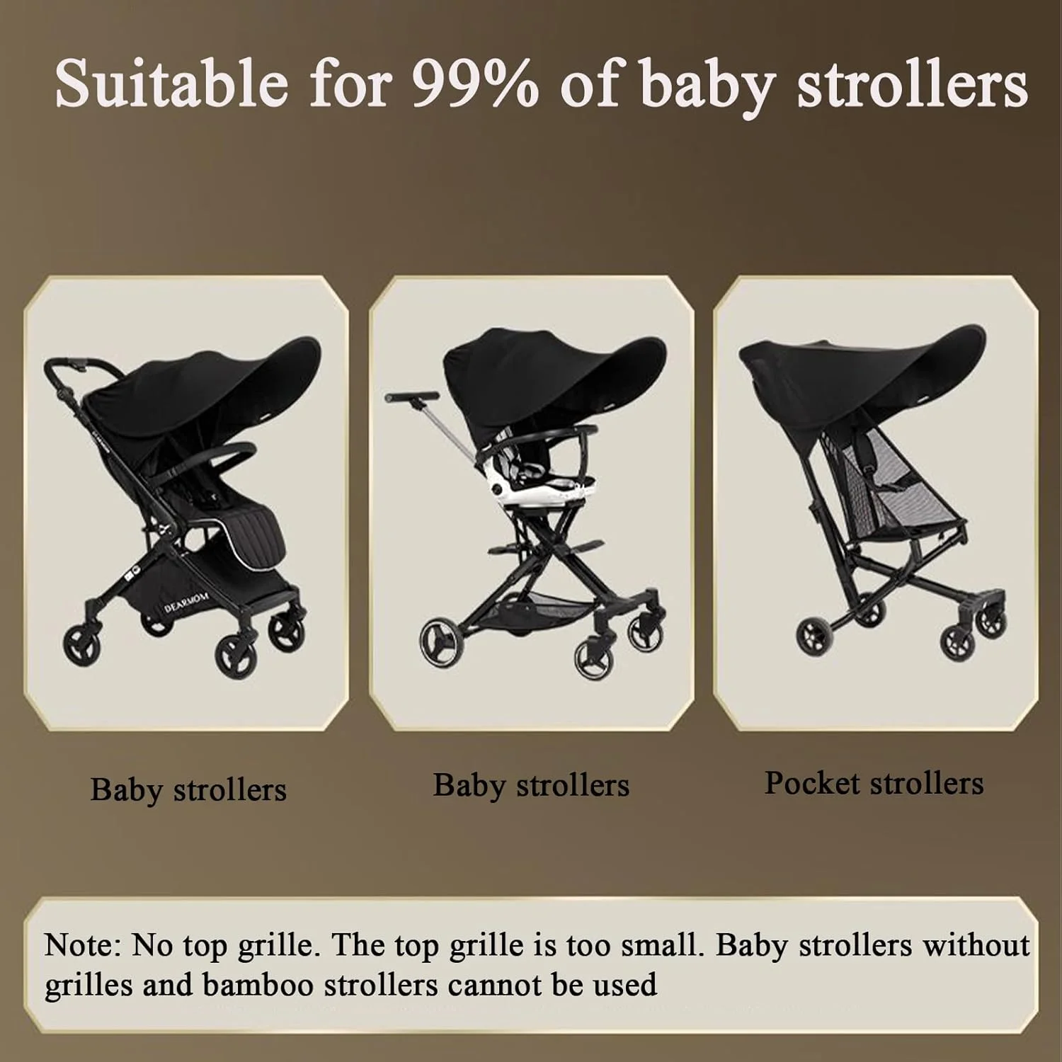 Stroller Shade - Baby Stroller Cover for Sun,UV Protection Cover Extender Adjustable Parasol for Outdoor Pram Pushchair Toddler Bassinet Summer Travel Accessories Stroller Shade - Baby Stroller Cover for Sun,UV Protection Cover Extender Adjustable Parasol for Outdoor Pram Pushchair Toddler Bassinet Summer Travel Accessories