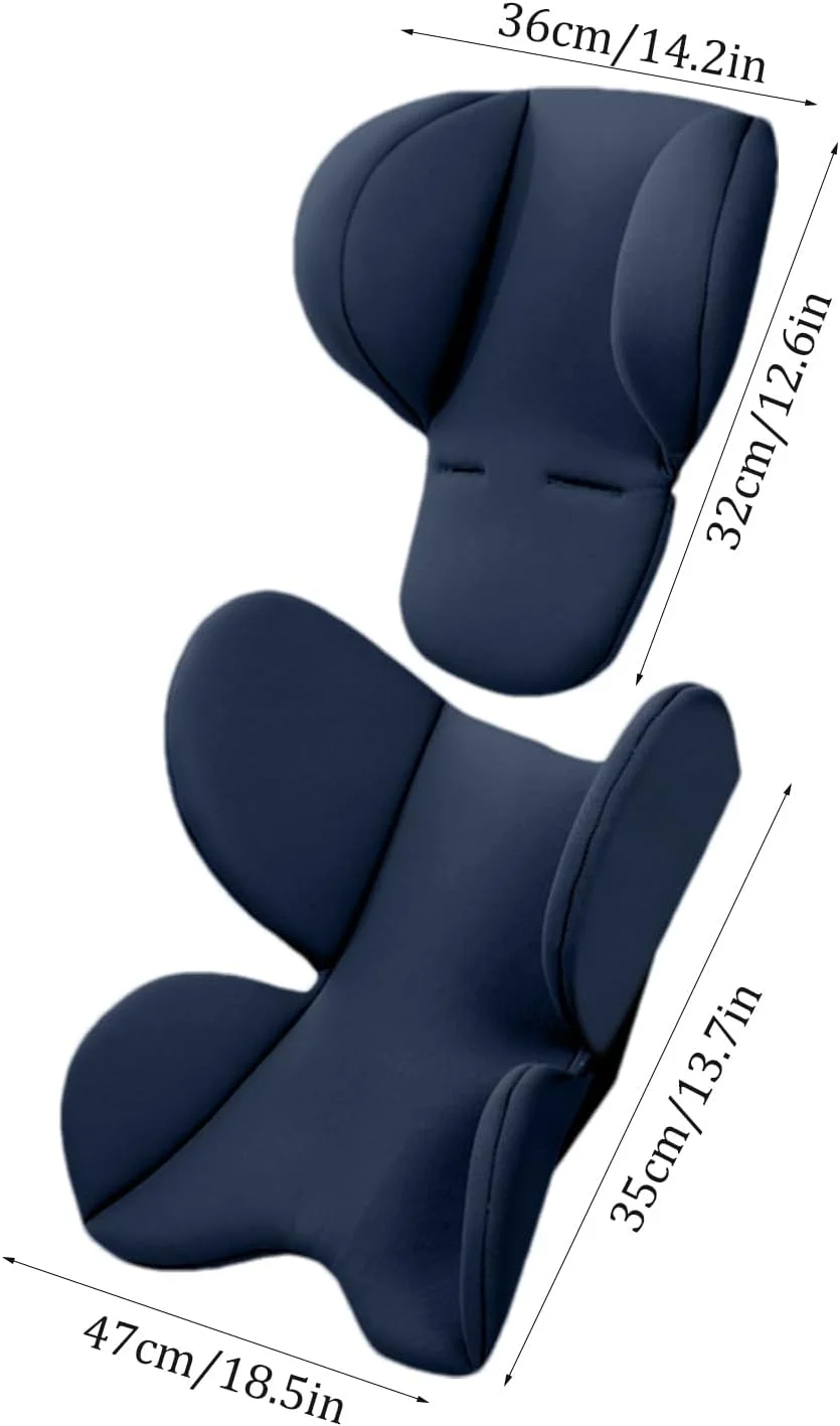 بالشتک نرم صندلی ماشین کودک | پدهای کوسن کالسکه نرم، تکیه گاه سر و بدن صندلی ماشین برای کالسکه و کریر