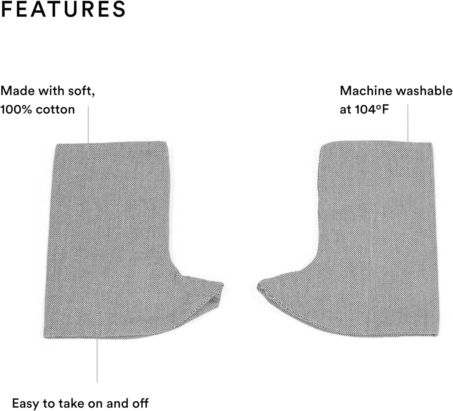 محافظ بند شانه استوکke Limas - نگهدارنده کریر کودک شما به صورت تازه و تمیز - قابل شستشو در ماشین لباسشویی، 100% پنبه - سازگار با کریر Limas و کریر Flex - خاکستری ملانژ
