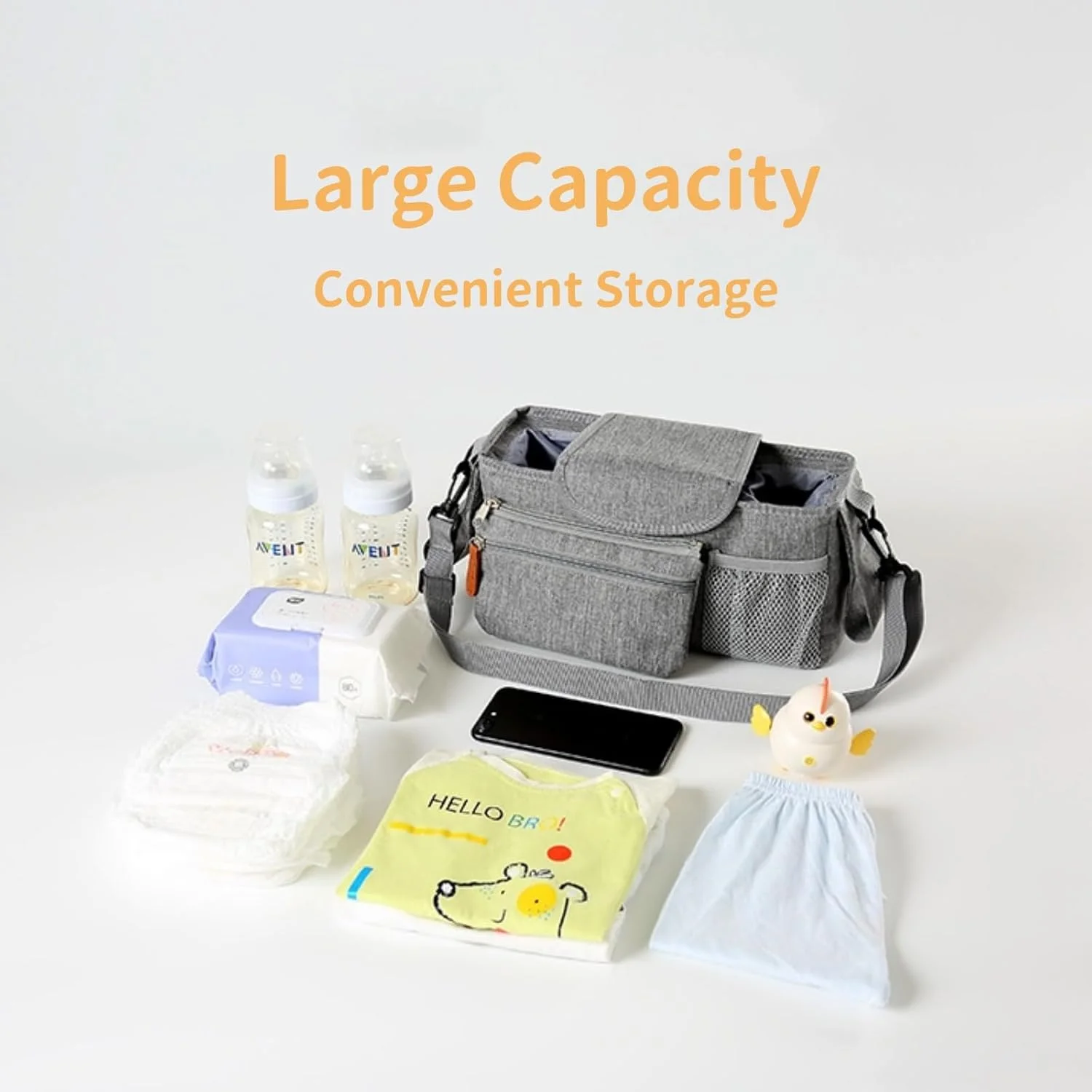 کیف لوازم کودک چند منظوره قابل حمل، کیف لوازم جانبی کالسکه، طرح پیکان