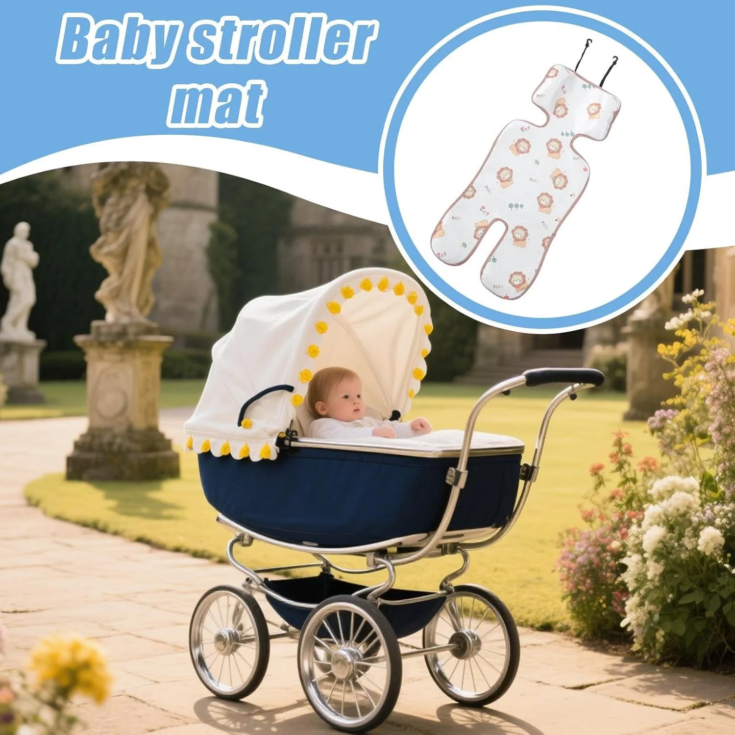 پد خنک کننده کالسکه - پد خنک کننده کالسکه، تشک خنک کننده صندلی ماشین، کوسن ابریشمی یخی، آستر نرم و تنفسی لوازم جانبی صندلی ماشین برای پیاده روی تولد نوزادان دختر و پسر پد خنک کننده کالسکه - پد خنک کننده کالسکه، تشک خنک کننده صندلی ماشین، کوسن ابریشمی یخی، آستر نرم و تنفسی لوازم جانبی صندلی ماشین برای پیاده روی تولد نوزادان دختر و پسر