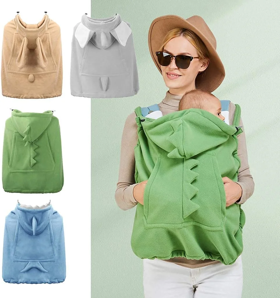 روکش کریر نوزاد کلاه دار، شنل کشی چند منظوره، شنل کارتونی نوزاد، ضد باد، ضخیم، گرم، روکش کالسکه، لوازم جانبی ایمنی صندلی ماشین کودک، روکش سایبان صندلی ماشین، لوازم سفر نوزاد