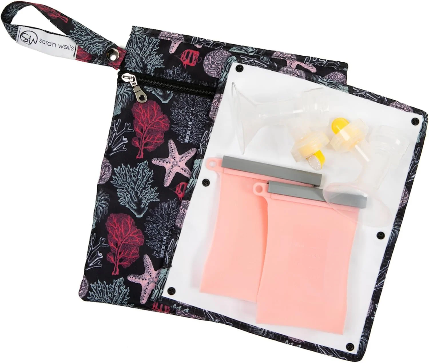 کیف خشک و خیس Sarah Wells Pumparoo برای قطعات پمپ سینه - سازمان دهنده جمع و جور با جیب ضد آب، زیرانداز و ترفند یخچال - لوازم جانبی پمپاژ قابل شستشو در ماشین لباسشویی (اقیانوس) کیف خشک و خیس Sarah Wells Pumparoo برای قطعات پمپ سینه - سازمان دهنده جمع و جور با جیب ضد آب، زیرانداز و ترفند یخچال - لوازم جانبی پمپاژ قابل شستشو در ماشین لباسشویی (اقیانوس)