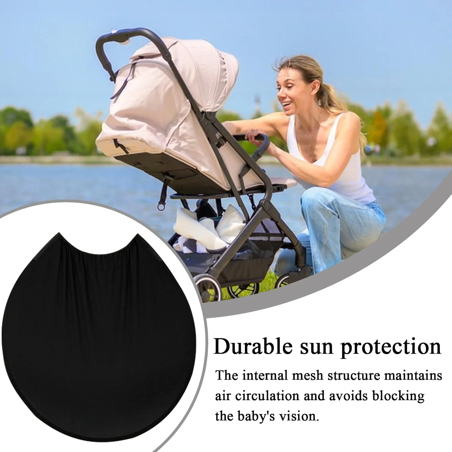 سایه بان کالسکه، سایه بان آفتاب برای لوازم جانبی کالسکه | سایه بان قابل تنظیم محافظت در برابر اشعه ماوراء بنفش، سایه بان تاشو برای مسافرت، صندلی ماشین، کالسکه، نوزاد، کودک نوپا