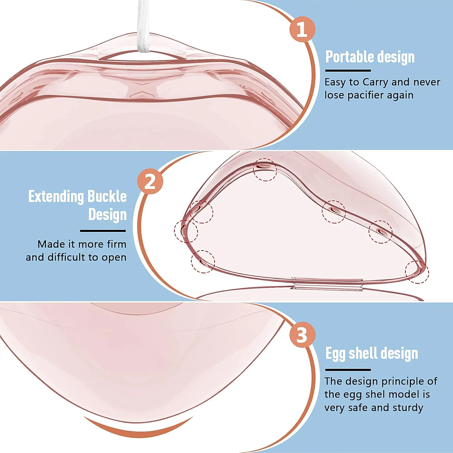 جا پستانکی اس ام ال پیو ام ای، بسته 4 عددی، جا پستانکی بدون BPA، جعبه نگهدارنده شفاف برای پستانک نوزاد (پستانک شامل نمی شود)، لوازم جانبی ضروری پستانک، همیشه پستانک را تمیز نگه دارید، تمیز کردن آسان (صورتی) جا پستانکی اس ام ال پیو ام ای، بسته 4 عددی، جا پستانکی بدون BPA، جعبه نگهدارنده شفاف برای پستانک نوزاد (پستانک شامل نمی شود)، لوازم جانبی ضروری پستانک، همیشه پستانک را تمیز نگه دارید، تمیز کردن آسان (صورتی)