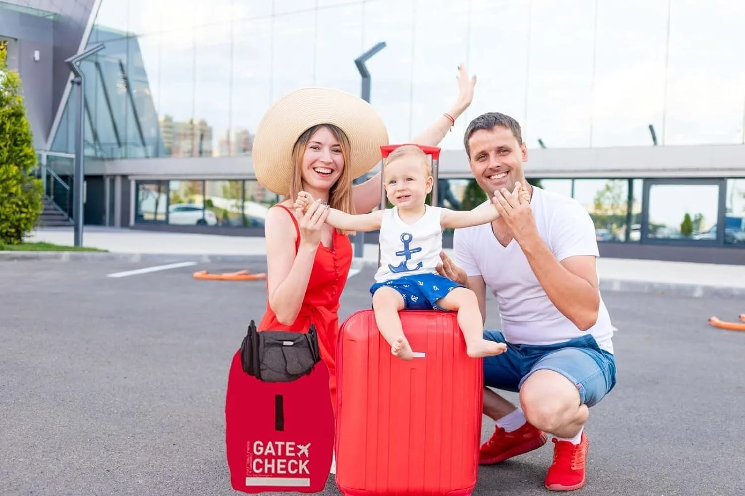 کیف حمل کالسکه کودک Steps Inn | لوازم جانبی مسافرتی گیت کودک | ملزومات سفر با کالسکه و پرام هواپیما برای کالسکه های استاندارد و دوقلو 115x51x31 سانتی متر