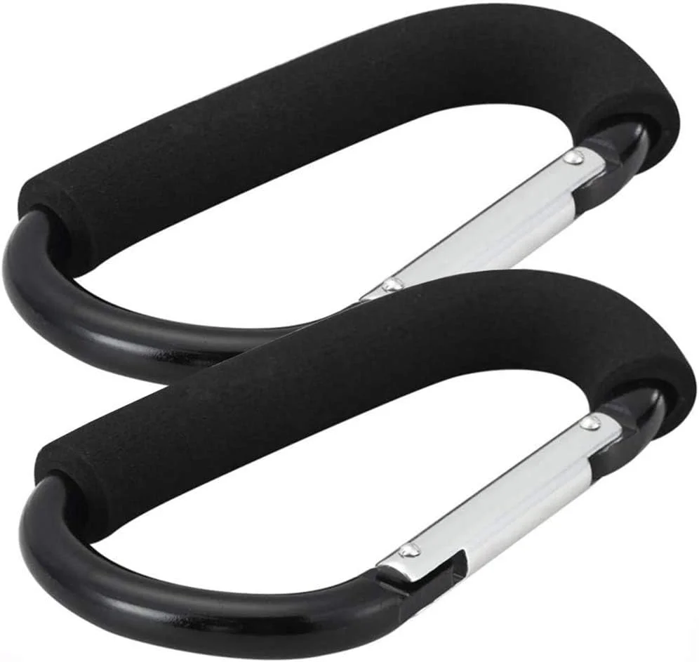 ست 2 عددی نگهدارنده دسته کیسه خرید، ابزار حمل، قلاب چند منظوره با دسته فوم نرم برای آویزان کردن (مشکی) ست 2 عددی نگهدارنده دسته کیسه خرید، ابزار حمل، قلاب چند منظوره با دسته فوم نرم برای آویزان کردن (مشکی)