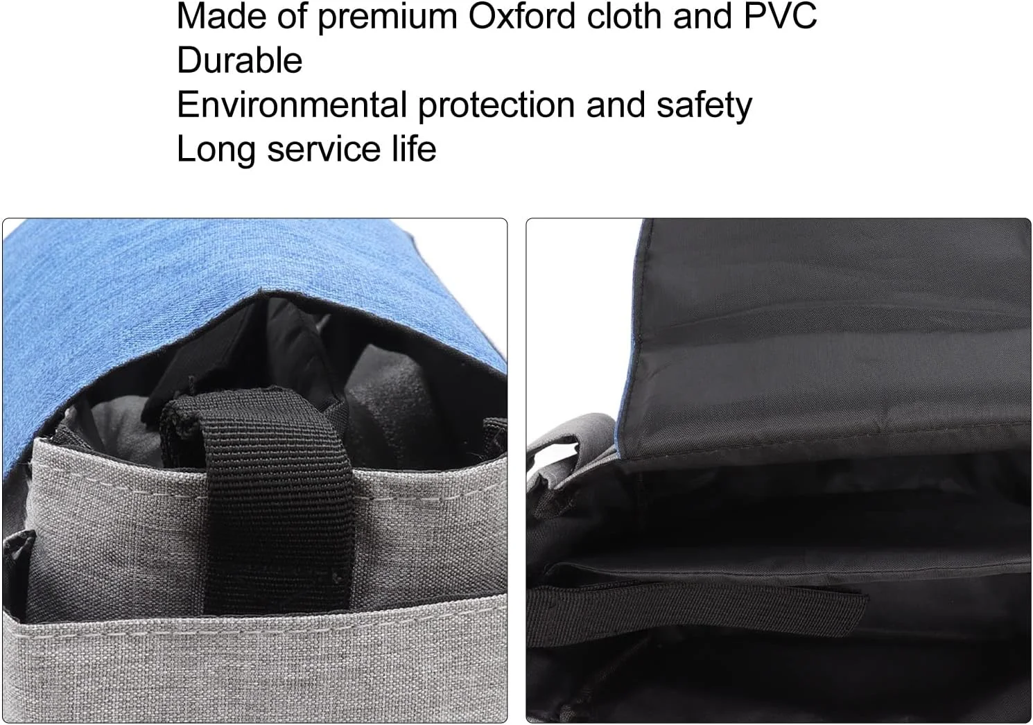 کیف لوازم کودک، کیف آویز کالسکه، کیف لوازم کالسکه کودک با ظرفیت بزرگ، کیف لوازم جانبی کالسکه جهانی، سازمان دهنده کالسکه با 2 جا لیوانی و جیب های زیپ دار متعدد (خاکستری آبی)