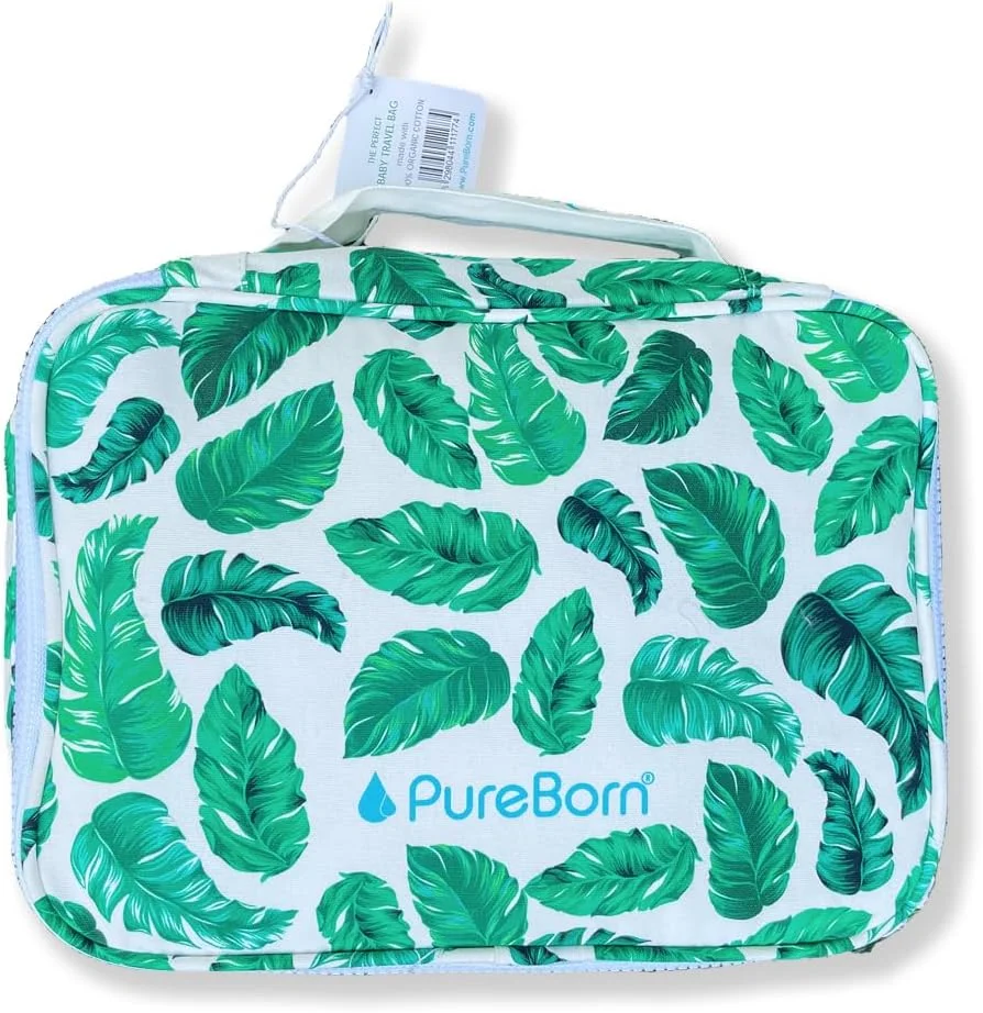 کیف لوازم کودک PureBorn با پنبه 100% ارگانیک، مناسب برای تمام لوازم ضروری سفر نوزاد، پوشک، دستمال مرطوب، شیشه شیر، لباس، لوازم جانبی، چند رنگ کیف لوازم کودک PureBorn با پنبه 100% ارگانیک، مناسب برای تمام لوازم ضروری سفر نوزاد، پوشک، دستمال مرطوب، شیشه شیر، لباس، لوازم جانبی، چند رنگ
