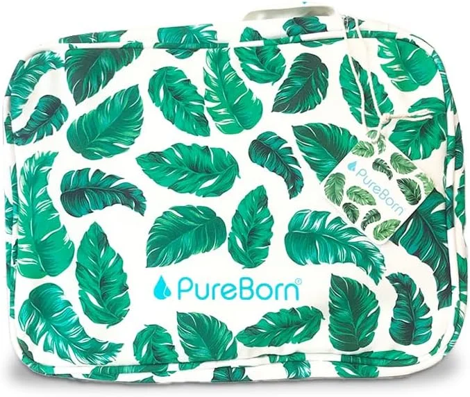 کیف لوازم کودک PureBorn با پنبه 100% ارگانیک، مناسب برای تمام لوازم ضروری سفر نوزاد، پوشک، دستمال مرطوب، شیشه شیر، لباس، لوازم جانبی، چند رنگ