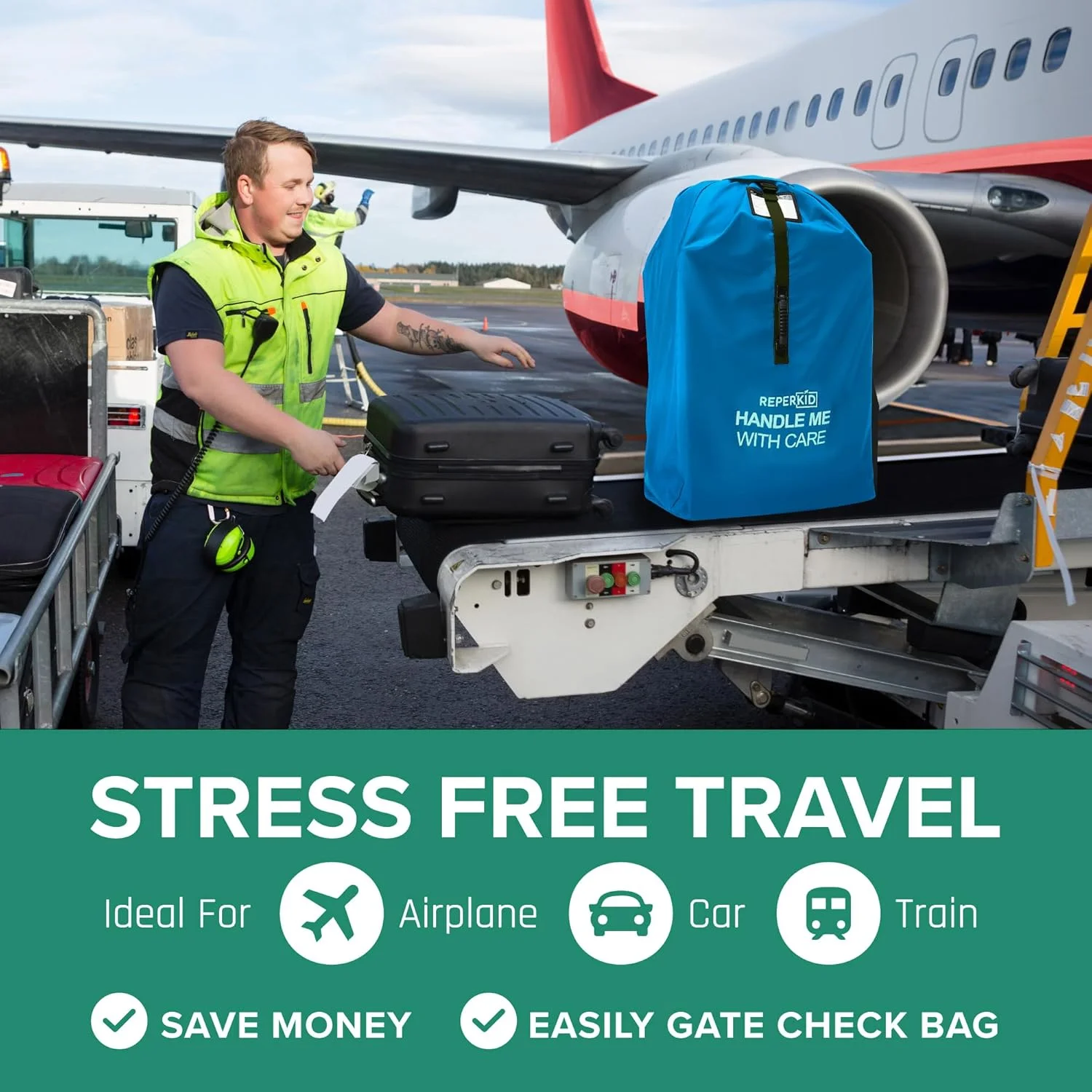 کیف حمل کالسکه متوسط ریپرکید مناسب برای سفر هوایی، آبی، 106x66x33 سانتیمتر، مناسب برای اکثر کالسکههای تکی از جمله مدلهای مخصوص دویدن و استاندارد – روکش ضد آب ممتاز، بندهای شانهای قابل تنظیم کیف حمل کالسکه متوسط ریپرکید مناسب برای سفر هوایی، آبی، 106x66x33 سانتیمتر، مناسب برای اکثر کالسکههای تکی از جمله مدلهای مخصوص دویدن و استاندارد – روکش ضد آب ممتاز، بندهای شانهای قابل تنظیم