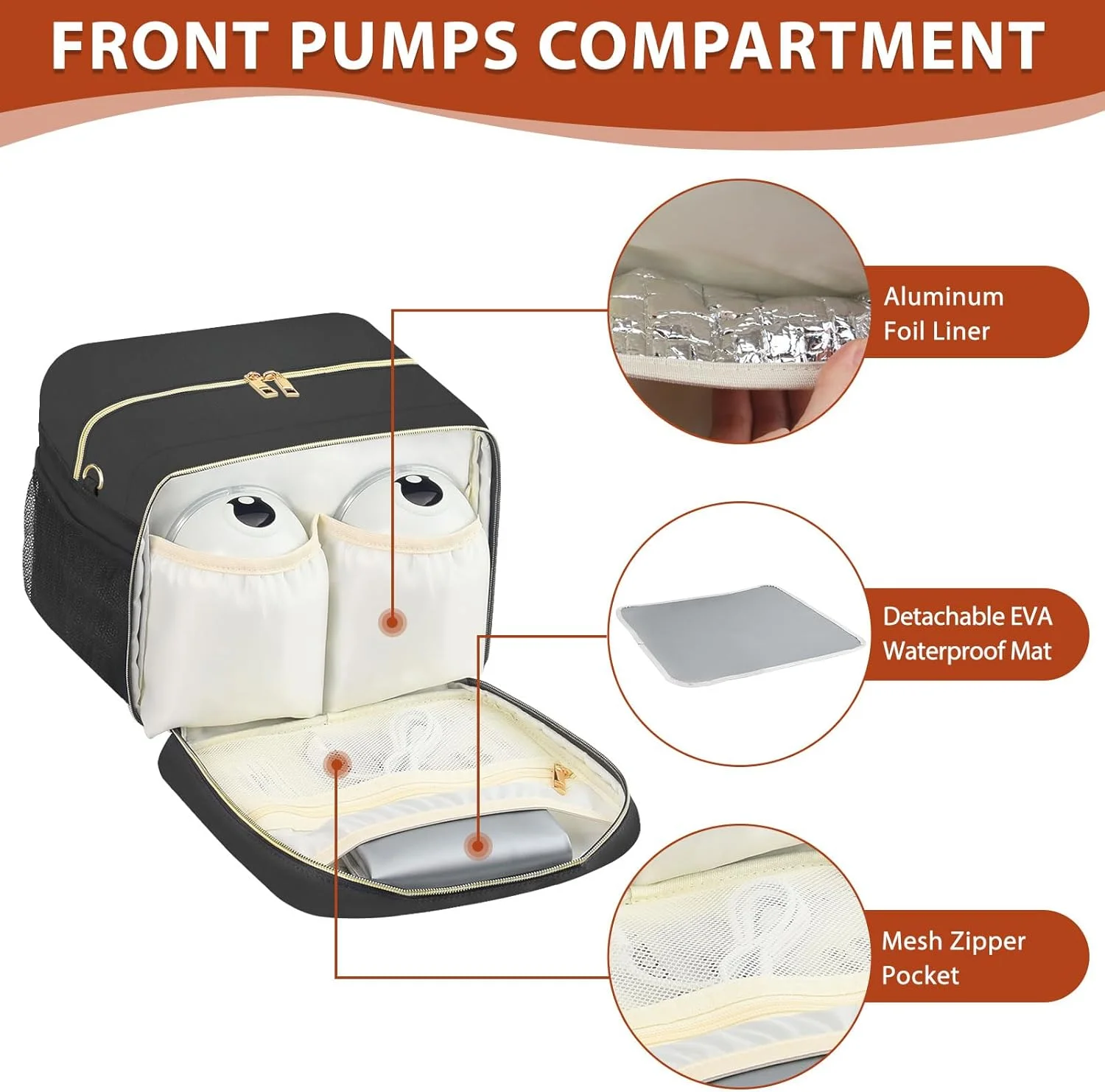 کیف خنک نگهدارنده شیر مادر PIIOSER به همراه بسته یخ، مناسب برای 6 شیشه شیر تا 270 میلی لیتر، سازگار با پمپ های شیر مادر پوشیدنی و لوازم جانبی - کیف حمل پمپ های قابل حمل برای مادران شیرده و شاغل، مشکی کیف خنک نگهدارنده شیر مادر PIIOSER به همراه بسته یخ، مناسب برای 6 شیشه شیر تا 270 میلی لیتر، سازگار با پمپ های شیر مادر پوشیدنی و لوازم جانبی - کیف حمل پمپ های قابل حمل برای مادران شیرده و شاغل، مشکی