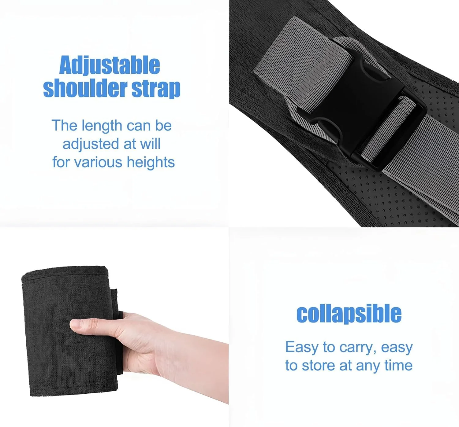 آغوشی نوزاد، آغوشی قابل حمل کودک با بند شانه ای راحت و قابل تنظیم، آغوشی نرم و ضد لغزش ارگونومیک برای نوزاد، کودک نوپا تا 25 کیلوگرم (مشکی)