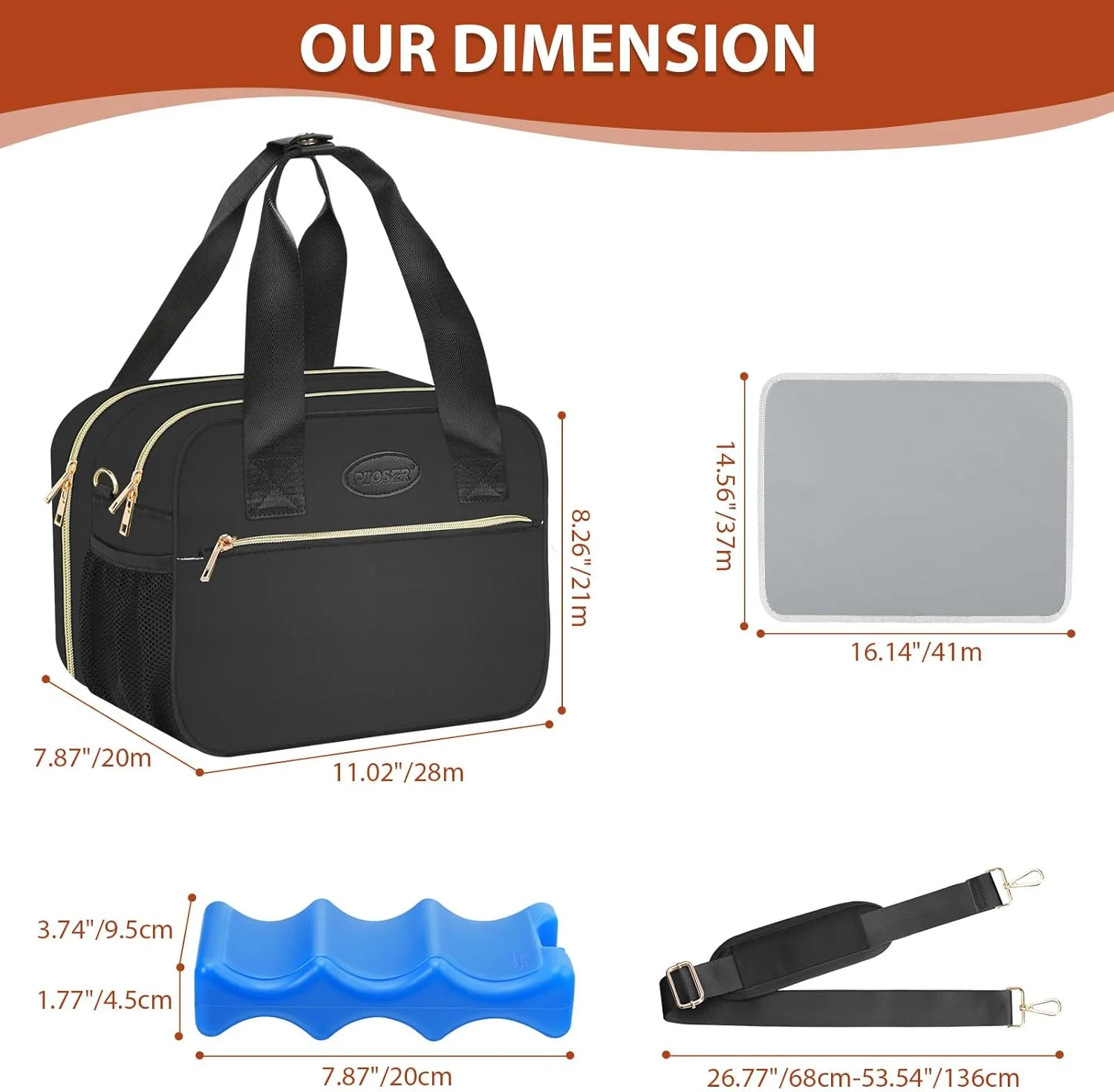 کیف خنک نگهدارنده شیر مادر PIIOSER به همراه بسته یخ، مناسب برای 6 شیشه شیر تا 270 میلی لیتر، سازگار با پمپ های شیر مادر پوشیدنی و لوازم جانبی - کیف حمل پمپ های قابل حمل برای مادران شیرده و شاغل، مشکی کیف خنک نگهدارنده شیر مادر PIIOSER به همراه بسته یخ، مناسب برای 6 شیشه شیر تا 270 میلی لیتر، سازگار با پمپ های شیر مادر پوشیدنی و لوازم جانبی - کیف حمل پمپ های قابل حمل برای مادران شیرده و شاغل، مشکی